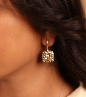 Lux Hoops worn with a simple kurta for everyday chic