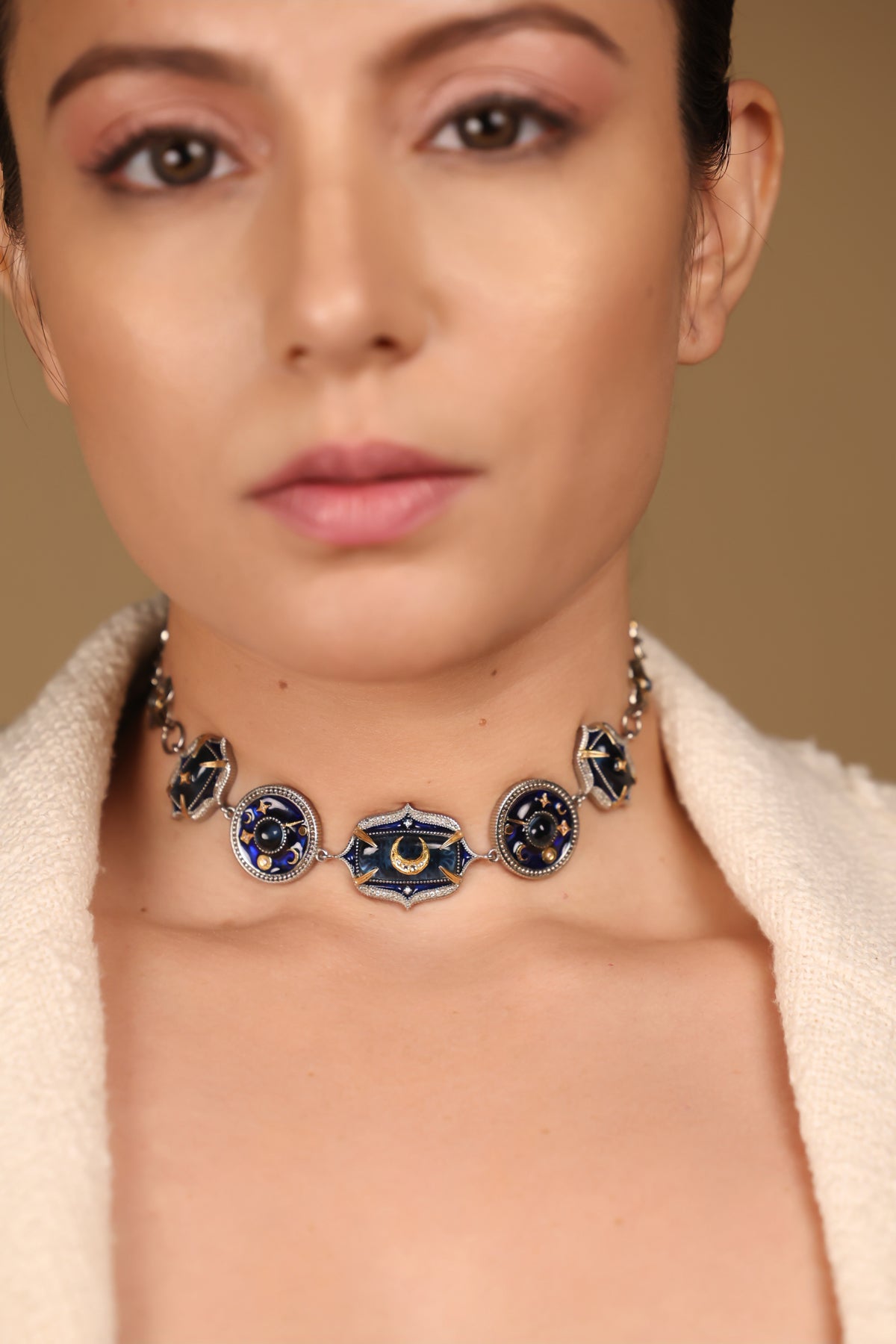 Taskan Choker worn solo for refined elegance