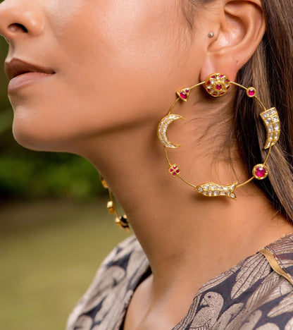 The Over-Sized Hoops in Gold-Festive Jewelry