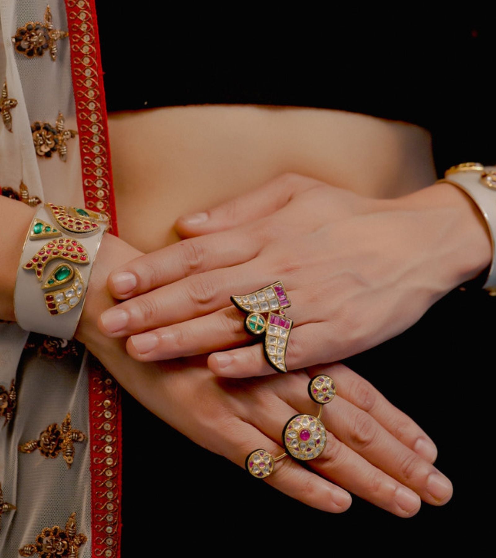 Polki Bridal Rings by UNCUT Jewelry