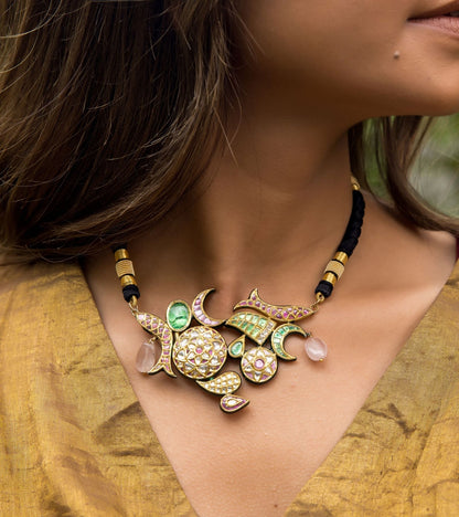 The Rysa Polki Necklace in Gold-Festive Jewelry
