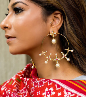 Indian Festive Earrings by UNCUT Jewelry