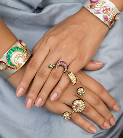 The Raga Polki Ring in Gold-Festive Jewelry