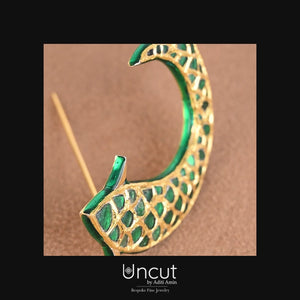 Gold Polki Brooch by UNCUT Jewelry